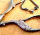 Antique Victorian Chatelaine Embossed Peres Sewing Scissors W/chain Tools, Scissors & Measures photo 3