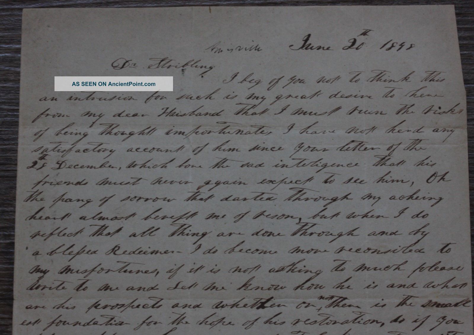1848 Western Lunatic Asylum - Husband ' S & Hair - Washington Family Other Antique Science, Medical photo