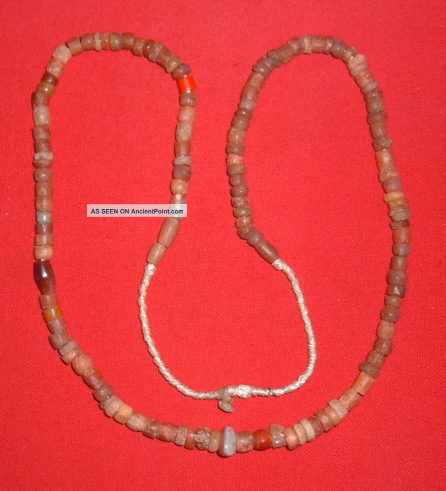 Full String Of Select Sahara Neolithic Stone Beads Prehistoric African Artifacts Neolithic & Paleolithic photo