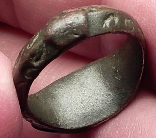 200 - 300ad Authentic Ancient Roman Empire Ring Jewelry Artifact I59560 photo