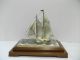 The Sailboat Of Silver980 Of Japan.  2masts.  122g/ 4.  29oz.  Takehiko ' S Work. Other Antique Sterling Silver photo 1