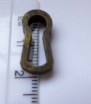 Antique Style Brass Furniture Escutcheon Keyhole Key Hole 19mm photo