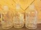Vintage Chemistry Lab Beaker Jars Embossed Letters Lead Acetate W/ Glass Stopper Bottles & Jars photo 4