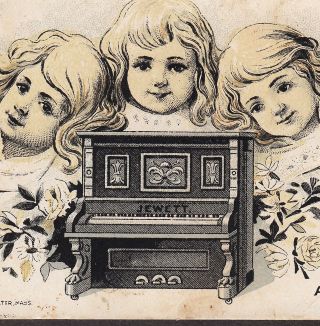 Jewett Piano Allen & Gilbert First St Portland Or 1901 Advertising Calendar Card photo