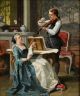 Antique 19thc Auguste Serrure Flemish Genre Musicians Violinist Oil Painting Nr String photo 2