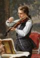 Antique 19thc Auguste Serrure Flemish Genre Musicians Violinist Oil Painting Nr String photo 3