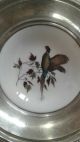 Vintage Frank Whiting Sterling Silver Porcelain Bird Pheasant Coaster Dish Dishes & Coasters photo 1