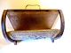 Vintage Fireplace Hearth Log Kindling Holder Carrier Embossed Design Hearth Ware photo 1