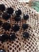 30 Victorian Antique Round Black Glass Faceted Ball Buttons Inside Shanks Buttons photo 3