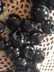 30 Victorian Antique Round Black Glass Faceted Ball Buttons Inside Shanks Buttons photo 5