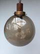 Vintage Modern Swag Lamp - Smoked Glass Globe Mid-Century Modernism photo 1