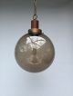 Vintage Modern Swag Lamp - Smoked Glass Globe Mid-Century Modernism photo 2