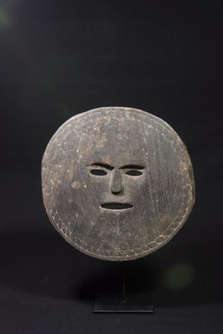 Wood Mask Depicting Sun - West Timor - Tribal Artifact photo