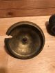 Antique Cast Iron Smudge Pot Fire Starter Brass Lid Pumice Wand Hearth Ware photo 6