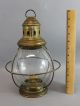 Antique Maritime,  Perkins 6,  Brass Kerosene Ships Lantern, Lamps & Lighting photo 1