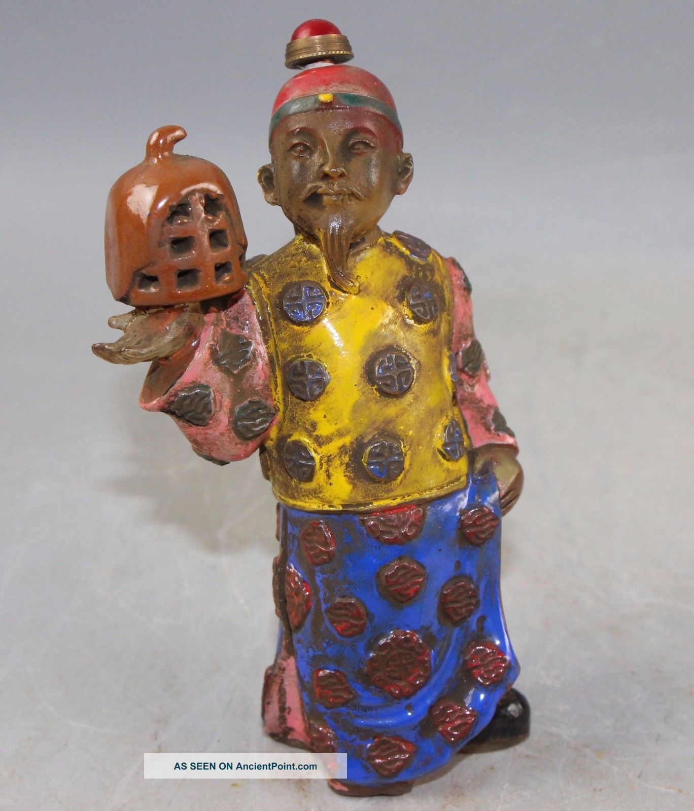 Ancient Chinese Coloured Glaze Carved Snuff Bottles Snuff Bottles photo