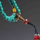 Chinaese Collectibles Handwork Turquoise & Beeswax Toyed Prayer Bead Necklace Necklaces & Pendants photo 3