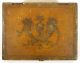 1800s Fine Scarce Tin Toleware Lap Desk Covered Box Yellow Cornucopias Urn Vines Toleware photo 1
