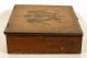 1800s Fine Scarce Tin Toleware Lap Desk Covered Box Yellow Cornucopias Urn Vines Toleware photo 5