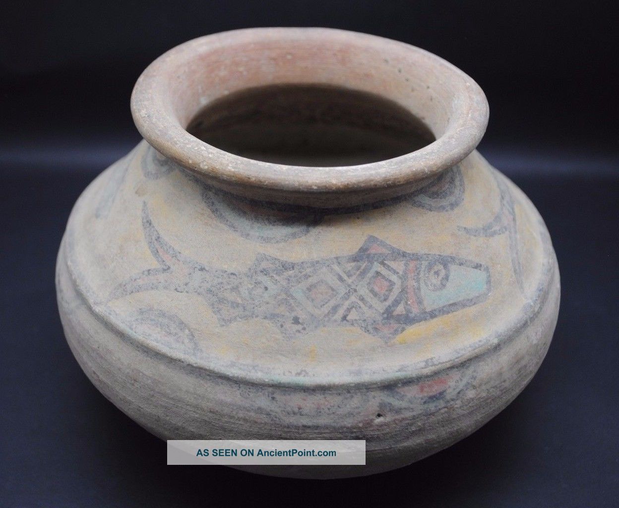 Large Indus Valley Terracotta Decorated Pot Harappa Culture 3300 - 1200 Bc Near Eastern photo
