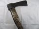 Ancient Viking Iron Bearded Axe 10 - 11 Cent Hand Carved Handle (certificate) Viking photo 2