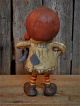 Folk Art Halloween Pumpkinhead Girl With Doll Figurine Retired 2000 Primitives photo 3