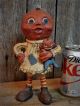Folk Art Halloween Pumpkinhead Girl With Doll Figurine Retired 2000 Primitives photo 4