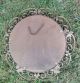 Authentic Vintage Convex Mirror With Metal Leaf Surround French Barn Find 20th Century photo 2