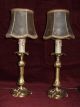 Pair Antique French Gilt Bronze Table Lamps,  With Shades.  Reserved Sgri4294 20th Century photo 3
