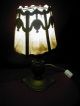Antique French Barbola Boudoir Table Lamp,  Fabric Shade Lamps photo 2
