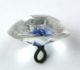 Antique Radiant Glass Button Star Mold W/ Blue Color - 9/16 