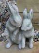 Concrete Bunny Rabbit Statue Primitive/french Country Farmhouse Garden Decor Primitives photo 2