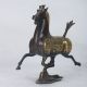 Chinese Pure Copper Gilt Hand Carved Horse Riding Chebi Statue Figurines & Statues photo 4