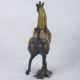 Chinese Pure Copper Gilt Hand Carved Horse Riding Chebi Statue Figurines & Statues photo 6