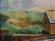 1959 Vintage Mid - Century Modernist Orrie Nordness Sailboat Painting Cubist Style Other Maritime Antiques photo 3