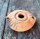 Ancient Roman Terracotta Pottery Antique Oil Lamp 5th Century,  Abstract Design Roman photo 1