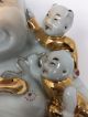 Antique Chinese Old Porcelain Gold Happy Buddha It Marked Asian China Figurines & Statues photo 6