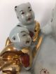 Antique Chinese Old Porcelain Gold Happy Buddha It Marked Asian China Figurines & Statues photo 7