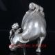 Old Silver Copper Hand Carved Statue / Children Playing With Buffalo Bt019 Figurines & Statues photo 3