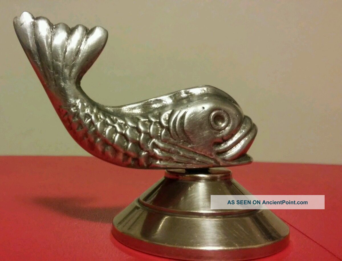 Silver Fish Paperweight Other Antique Silverplate photo