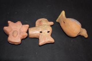 3 Ocarina Flutes Whistle Mexican Native Musical Percussion Instrument photo