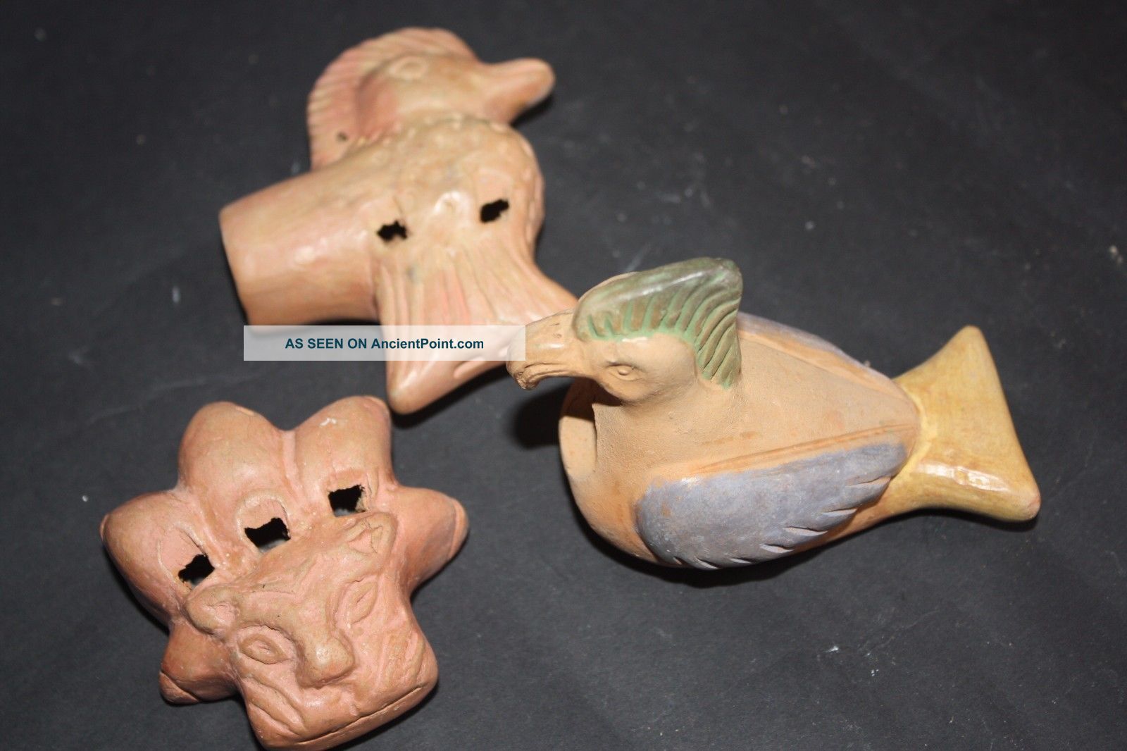 3 Ocarina Flutes Whistle Mexican Native Musical Percussion Instrument
