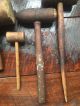 Antique Wooden Mallets Carpenter Tools Primitive Wooden Hammers Gavels Primitives photo 7