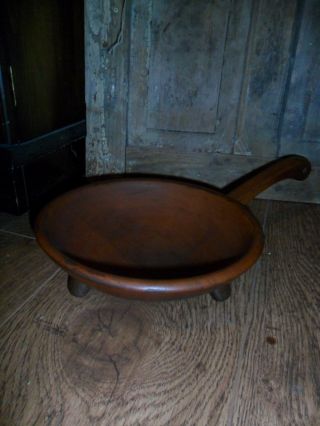 Primitive Wooden Bowl,  Old Farmhouse Needful,  Munising Engraved Base, photo