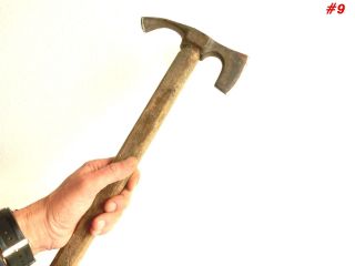 Old Vtg Wrought Iron Small Axe 3 In 1 Ax / Pick / Hammer Old Camping Tool photo