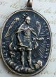 Antique 17th Century O.  L.  Of Guadalupe & St.  Michael Archangel Dated 1682 Medal Latin American photo 2