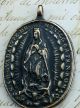 Antique 17th Century O.  L.  Of Guadalupe & St.  Michael Archangel Dated 1682 Medal Latin American photo 3