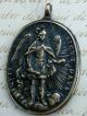 Antique 17th Century O.  L.  Of Guadalupe & St.  Michael Archangel Dated 1682 Medal Latin American photo 4