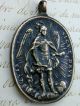 Antique 17th Century O.  L.  Of Guadalupe & St.  Michael Archangel Dated 1682 Medal Latin American photo 6