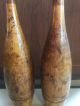 2 Antique Wooden Indian 3lb.  Clubs Exercise Pins Heavy Juggling Circus Weights Primitives photo 4